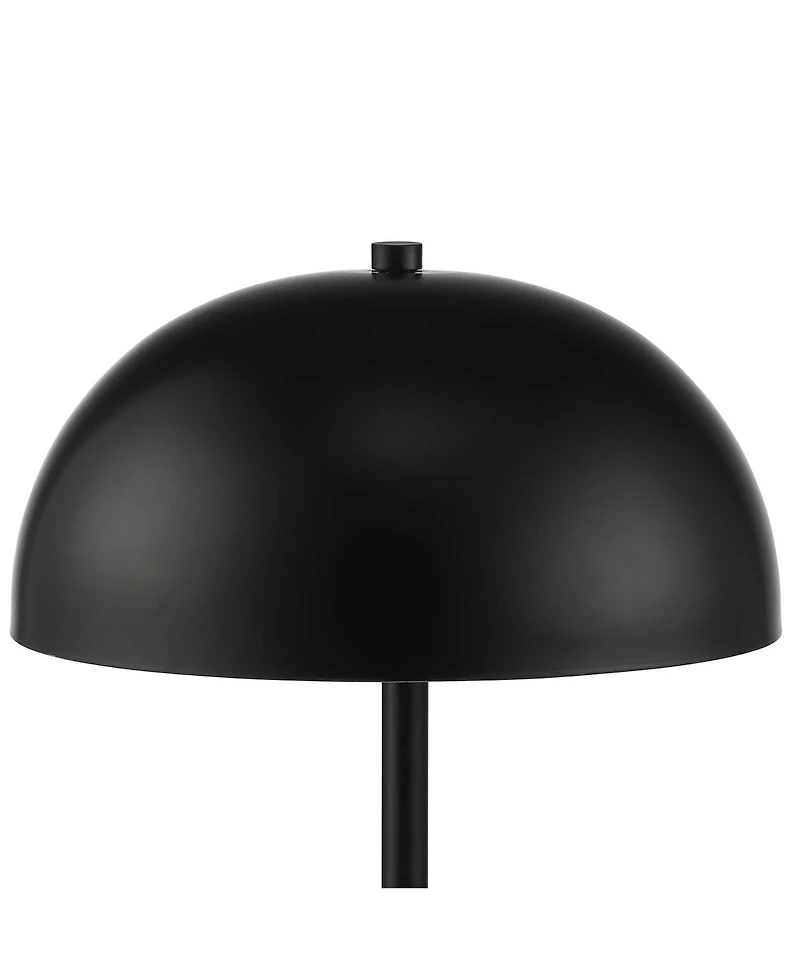 360 Lighting Rhys Modern Mid Century Luxury Accent Table Lamps 19 1/2" High Set of 2 Black Metal Dome Shaped Shade for Bedroom Living Room Bedsid
