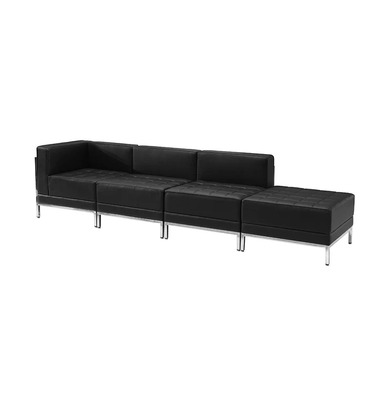 Home Office 4 Piece Open Seated Chair & Ottoman Set