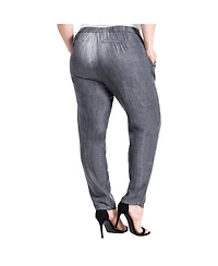 Women's Plus Tencel Denim Pleated Jogger Pants