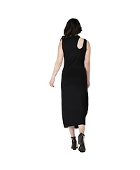 Women's Elegant Cut-Out Knit Jersey Tank Dress