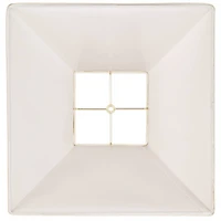 Springcrest Beige Linen Large Square Lamp Shade 7" Top x 17" Bottom x 13" Slant x 12" High (Spider) Replacement with Harp and Fini