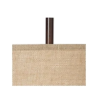 Tremont Rustic Farmhouse Table Lamp 31 1/2" Tall Allegheny Bronze Brown Iron Burlap Fabric Drum Shade for Bedroom Living Room House Home Bedside Night