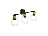 Modern 3-light Bubbled Glass Vanity Light
