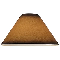 Springcrest Set of 2 Empire Lamp Shades Distressed Faux Paper Large 6" Top x 19" Bottom x 12" High Spider Harp and Finial Fitting