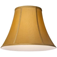 Springcrest Set of 2 Bell Lamp Shades Coppery Gold Medium 7" Top x 14" Bottom x 10.5" High Spider with Replacement Harp and Finial