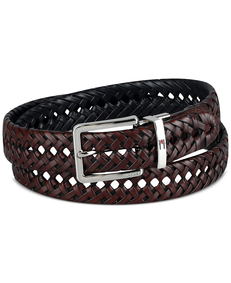 Tommy Hilfiger Men's Reversible Lace Logo Belt