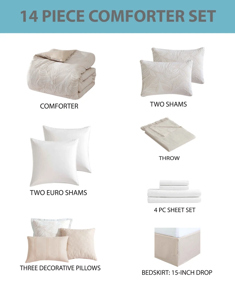 Hallmart Collectibles Sanborn 14-Pc. Comforter Set, Queen