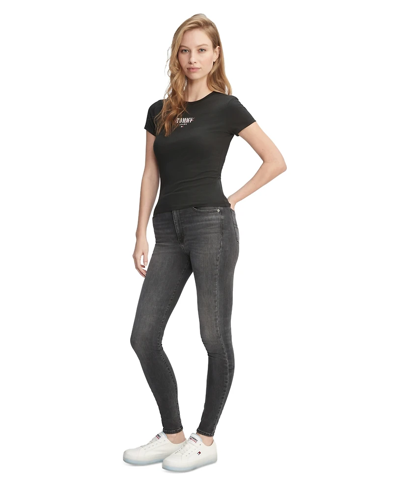 Tommy Jeans Women's Slim-Fit Essential Logo Graphic T-Shirt