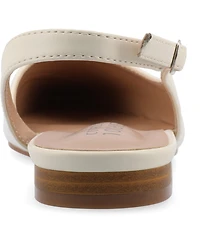 Journee Collection Women's Daphnne Slingback Pointed Cap Toe Flats