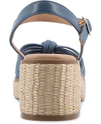 Journee Collection Women's Hally Platform Block Heel Sandals