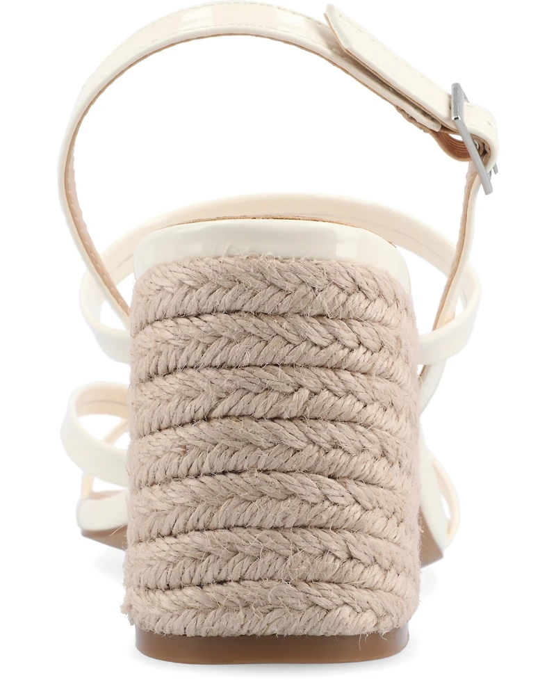 Journee Collection Women's Olivina Espadrille Block Heel Strappy Sandals