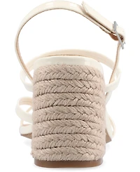 Journee Collection Women's Olivina Espadrille Block Heel Strappy Sandals
