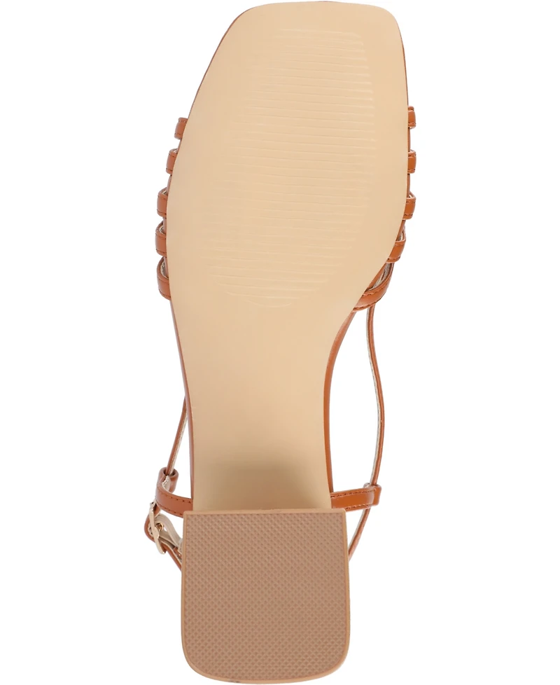 Journee Collection Women's Shayana Slingback Block Heel Sandals
