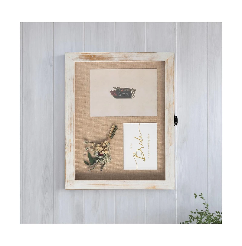 Wood Shadow Box Display Case - Solid Wood With Acrylic Window - Security Latch - For Mementos And Keepsakes