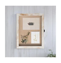 Wood Shadow Box Display Case - Solid Wood With Acrylic Window - Security Latch - For Mementos And Keepsakes