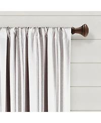 Farmhouse Stripe Yarn Dyed Eco-Friendly Recycled Cotton Window Curtain Panels