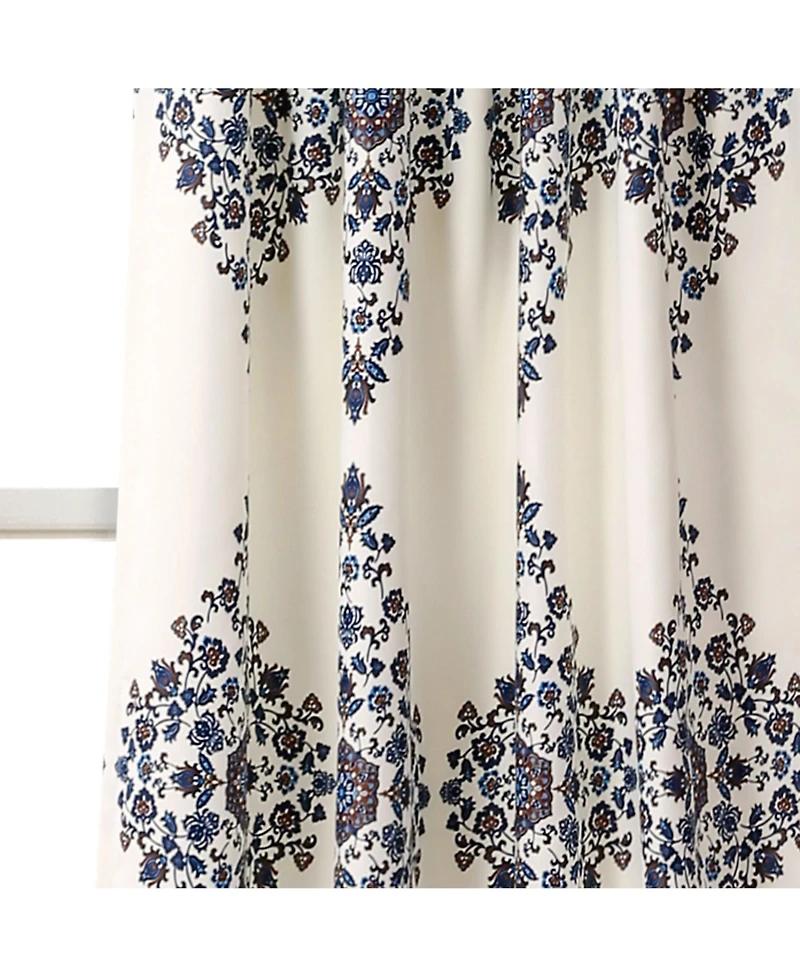 Keya Medallion Light Filtering Window Curtain Panels Cream 52X95 Set