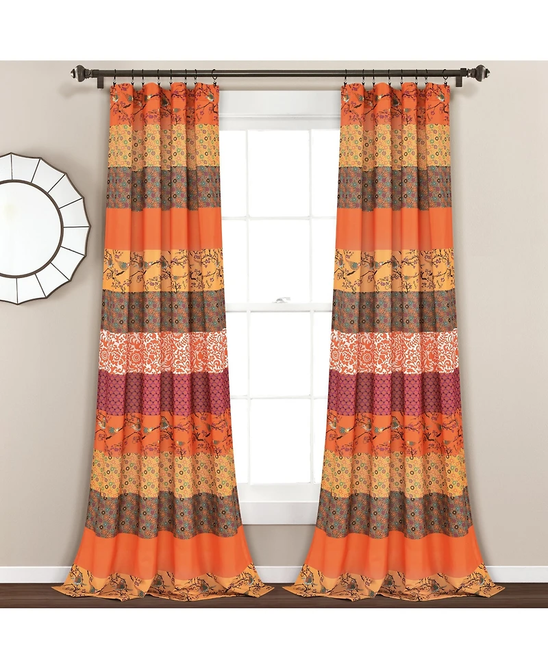 Royal Empire Window Curtain Panels Tangerine 52x84 Set