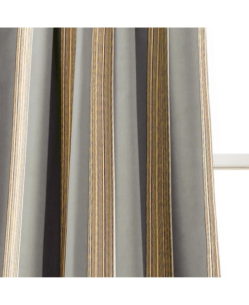 Julia Stripe Light Filtering Window Curtain Panels