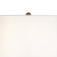 Asian Modern Table Lamp 27" Tall Teal Glaze Textured Ceramic Temple Jar White Tapered Drum Shade for Bedroom Living Room House Home Bedside Night