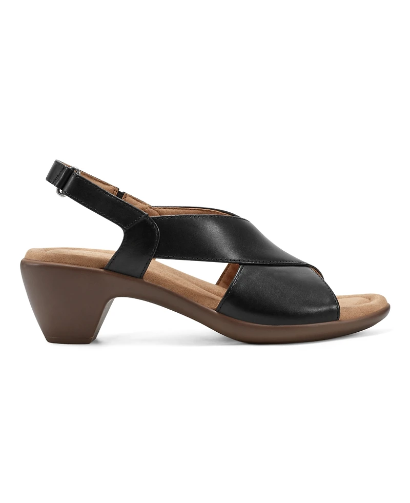 Easy Spirit Women's Chantal Crisscross Low Heel Sandals