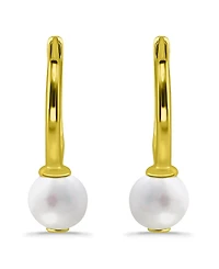 Macy's White Cultured Pearl Huggie Hoop Earring