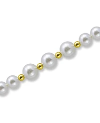 Macy's White Shell Pearl Stretch Bracelet