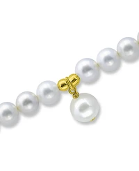 Macy's White Shell Pearl Charm Drop with Stretch Bracelet
