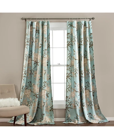 Botanical Garden Light Filtering Window Curtain Panels
