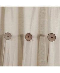 Lush Decor Linen Button Farmhouse Kitchen Tier Curtain Set, Pair - Rustic Home