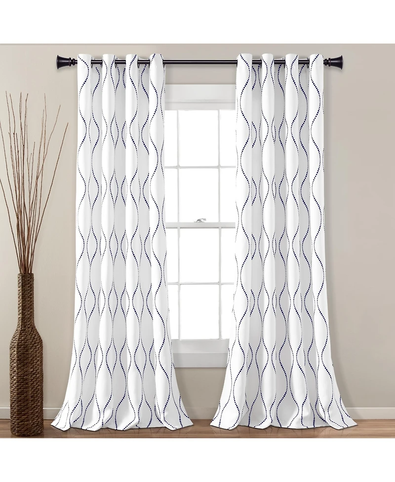 Swirl Light Filtering Window Curtain Panels