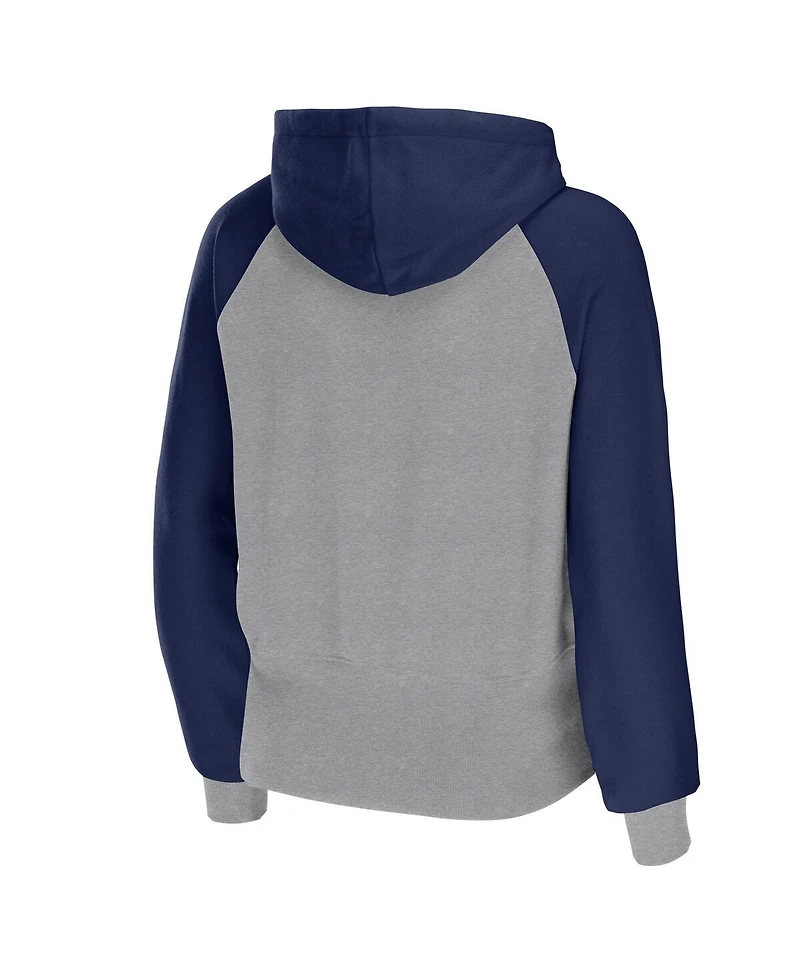 Women's Wear by Erin Andrews Silver Dallas Cowboys Colorblock Lightweight Full-Zip Hoodie