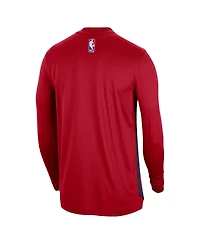 Men's and Women's Nike Red Washington Wizards 2023/24 Authentic Pregame Long Sleeve Shooting T-shirt
