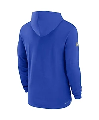 Men's Nike Royal Los Angeles Rams Sideline Performance Long Sleeve Hoodie T-shirt