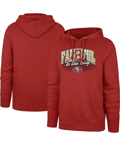 Men's '47 Brand Scarlet San Francisco 49ers Regional Headline Pullover Hoodie