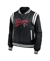 Women's Wear by Erin Andrews Black Atlanta Falcons Bomber Full-Zip Jacket