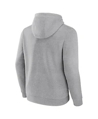 Men's Fanatics Gray UConn Huskies 2023 Ncaa Basketball National Champions Logo Pullover Hoodie