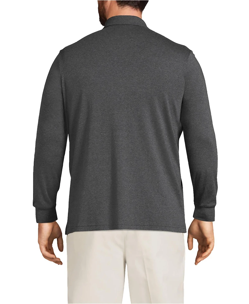 Lands' End Big & Tall Long Sleeve Super Soft Supima Polo Shirt