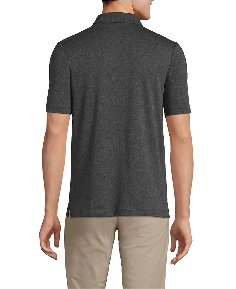 Lands' End Men's Tall Short Sleeve Cotton Supima Polo Shirt with Pocket