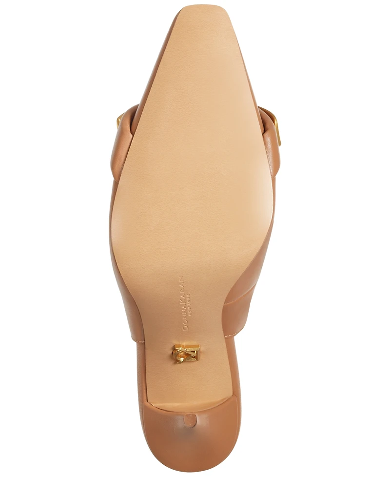 Donna Karan New York Women's Sayer Leather Square Toe Slingback Pumps