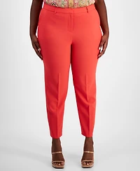 Tahari Asl Plus Classic Mid Rise Ankle Pants