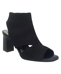 Impo Women's Vader Stretch Knit Peep Toe Block Heel Shooties