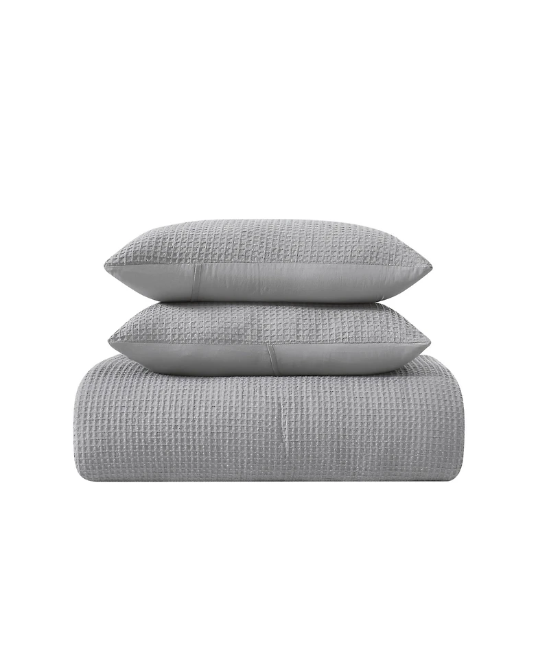 Truly Soft Textured Waffle 2 Piece Comforter Set, Twin/Twin Xl