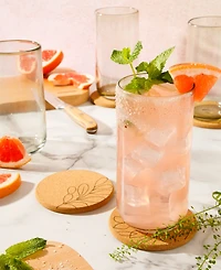Bloomhouse 4 Pc Handmade 21 oz Tumbler Coaster Set