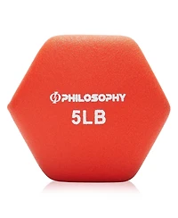 Philosophy Gym Neoprene Dumbbell Hexagon Hand Weights, 5 lb Pair - 10 lb Total