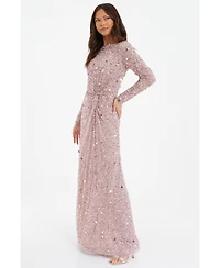 Quiz Women's Embellished Twist Detail Evening Dress