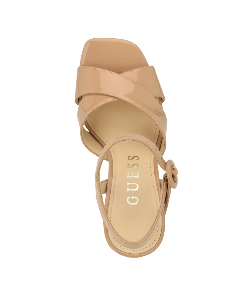 Guess Women's Vallenn Platform Block Heel Dress Sandals