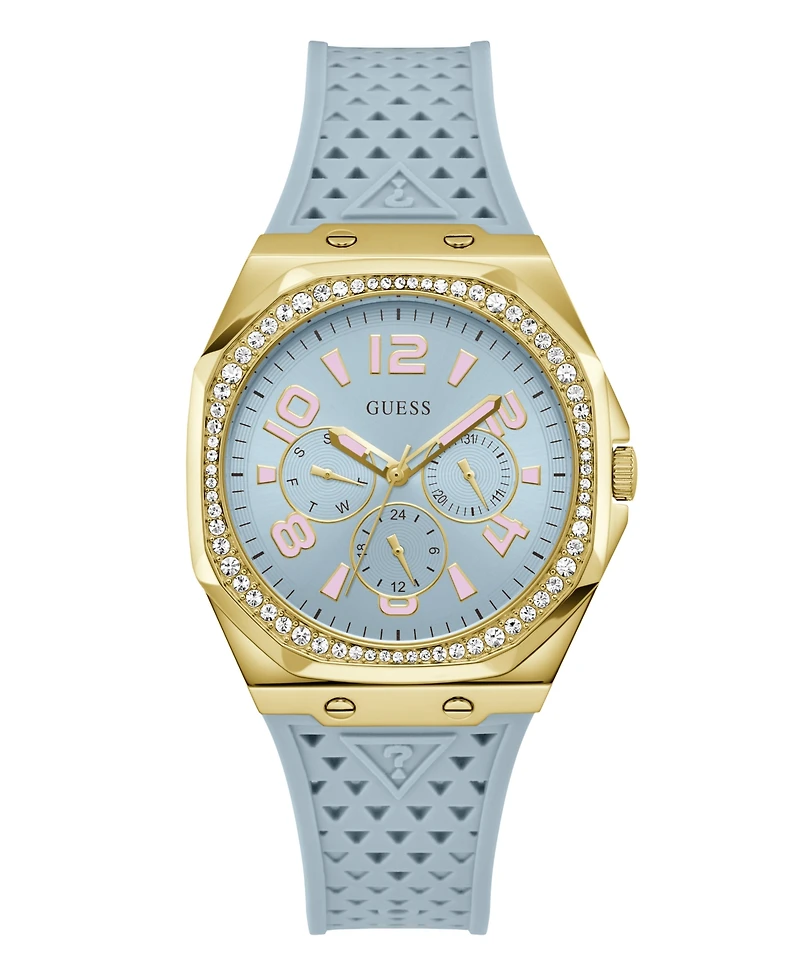 Guess Women's Analog Blue Silicone Watch 39mm