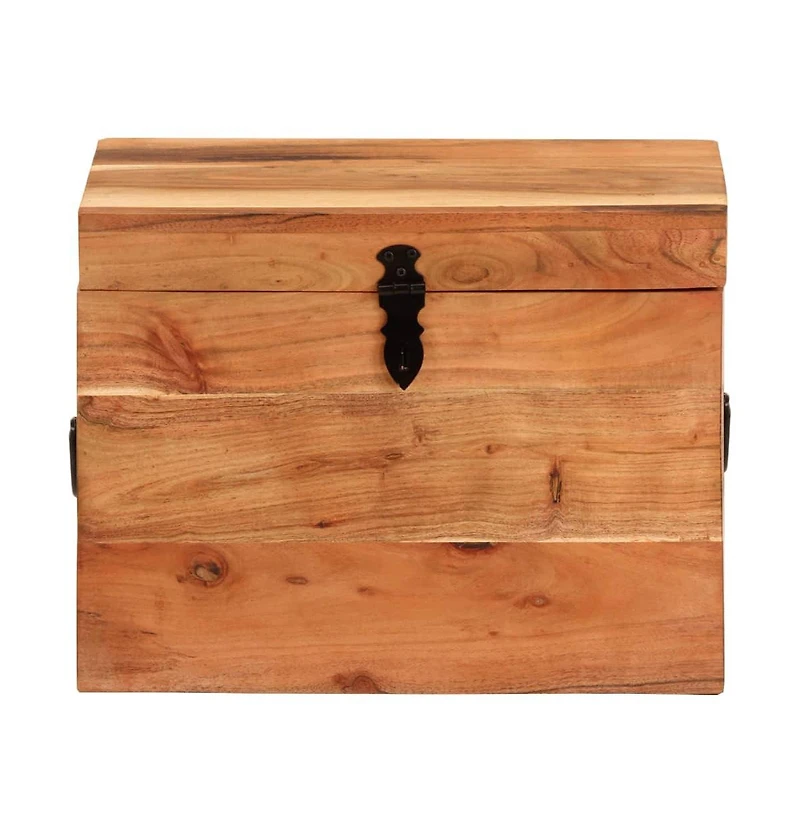 Storage Box 15.4"x11"x12.2" Solid Wood Acacia