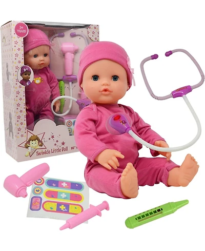 The New York Doll Collection 16 Inch Baby Doll Doctor Playset